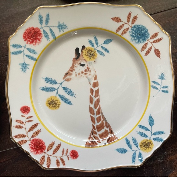 Vintage Anthropologie Lou Rota NATURE TABLE DESSERT PLATE Set of 6 - Picture 5 of 16